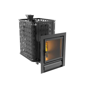 Чугунная печь с закрытой каменкой Verona 26 Black Stove