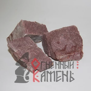 Малиновый кварцит колотый 20 кг камень для бани